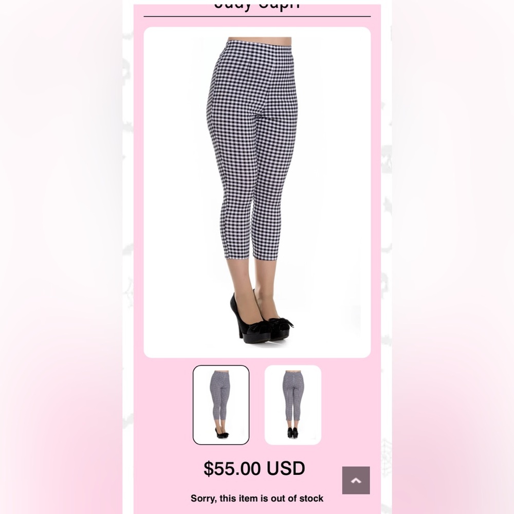 Gingham hell bunny capris